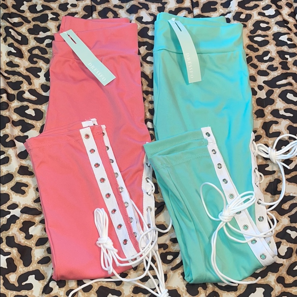 DRESSFO Tie Legging Set